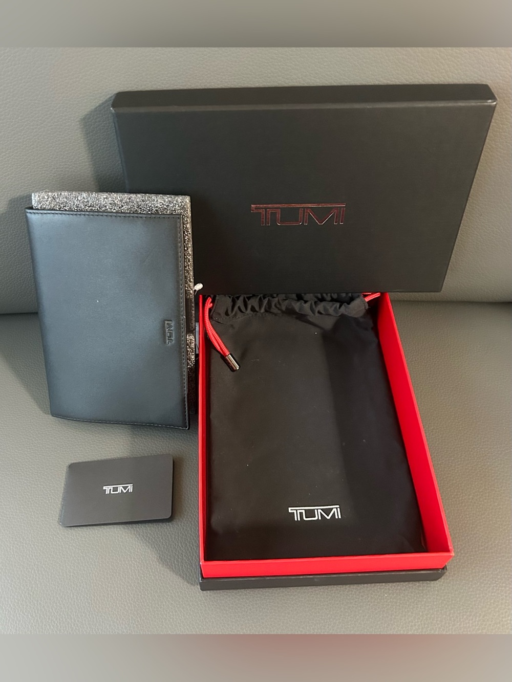 Tumi Nassau SLG Golf Score Card Holder Black Smooth NWT